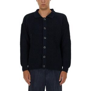 FAMILY FIRST Men's Waffle Knit Button-Front Cardigan with Polo Collar Men GREY